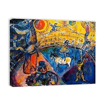 子犬　Marc Chagall 抽象画 金色フレーム 子犬 Marc Chagall 抽象画 金色フレーム